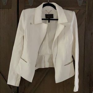 White Snakeskin Embossed Jacket